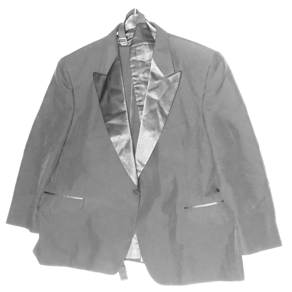 black tuxedo- classic jacket, pants and cummerbund